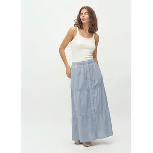 mbyM Otille-M rok maxi gestreept blauw