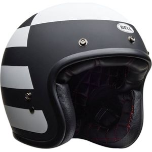 Bell C500 Parlor Matt Wit Zwart Jethelm - Maat XL - Helm