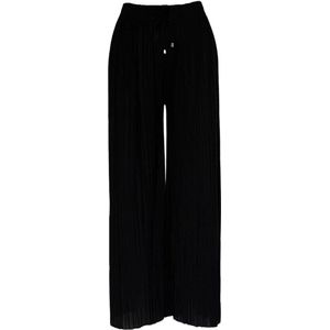 Hoogwaardige Dames Flare Broek / Pants | Flared Pantalon | Zwart - Maat XL