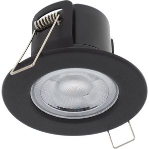 Inbouwspot Zwart - Dimbaar - 5 watt - Lumen - 3000 Kelvin - Wit licht - IP65 Badkamerverlichting