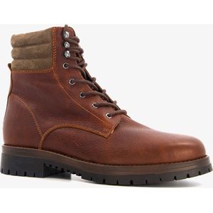 Van Beers leren heren veterboots bruin - Maat 42