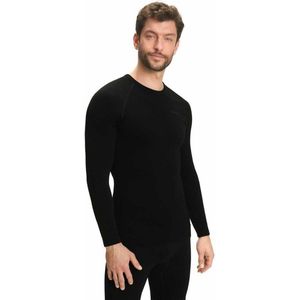 FALKE heren lange mouw shirt Maximum Warm - thermoshirt - zwart (black) - Maat: M