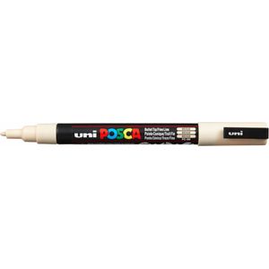 Krijtstift - Chalkmarker - Universele Marker - Uni Posca Marker - 45 beige - PC-3M - 0,9mm - 1,3mm - 1 stuk