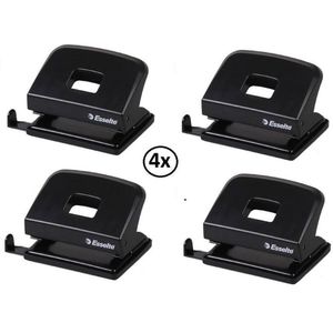 4x Perforator 2 gaats zwart - kantoor gaatjes  formaar A4 B5 A5 B6 A6