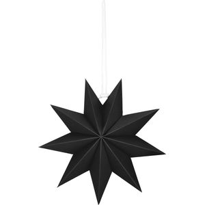 Springos Kerst Ster - Papier - Opvouwbaar - 30 cm - Zwart
