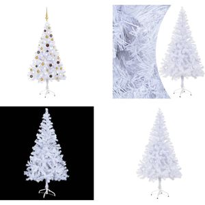 vidaXL Kunstkerstboom met LED's en kerstballenset 380 takken 150 cm - Kunstkerstboom - Kunstkerstbomen - Kerstboom - Kerstdecoratie