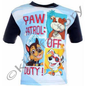 Paw patrol t-shirt blauw maat 92