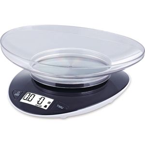 Digitale keukenweegschaal met kom - voedselweegschaal in ml en fl. Oz. - tarrafunctie LCD-display
