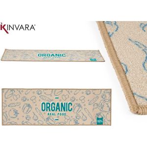 Gift Decor Tapijt Organic Beige Blauw Groen Polyamide (40 X 1 X 120 Cm)