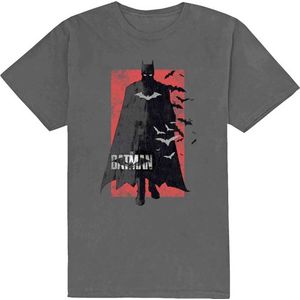 DC Comics Batman - The Batman Distressed Logo Heren T-shirt - M - Grijs