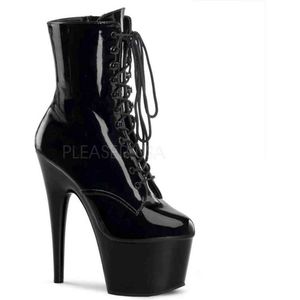 Pleaser - ADORE-1020 Plateau Laarzen, Paaldans schoenen - Paaldans schoenen - 36 Shoes - Zwart