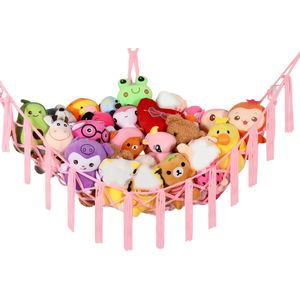 Bovista Knuffel Net - Hangmat - Speelgoed - Opbergsysteem - Hangmat Voor Knuffels - Organizer - Roze