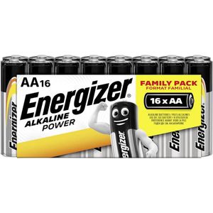 Energizer Alkaline Power AA Batterij, 1,5 V (doos 16 stuks)