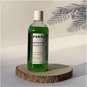 Dr Fukuj heren hydraterende badschuim en bad gel GROENE THEE met etherische olie 500ml