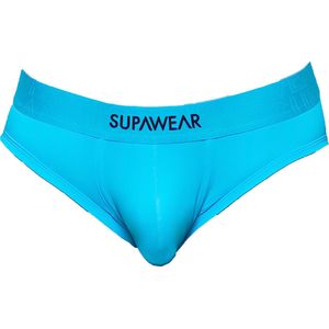 SUPAWEAR Neon Brief Neon Blue - MAAT XL - Heren Ondergoed - Slip voor Man - Mannen Slip