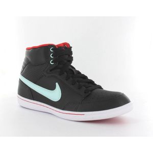 Nike - Women's Double Team Leather High - Sneakers - 36,5 - Zwart/Rood/LichtTurquoise