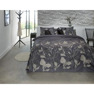 iSeng Luxury Dekbedovertrek - Lits-jumeaux - Katoen Satijn - 240x200/220 cm - Antraciet