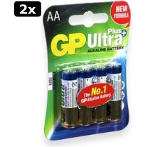 2x GP Ultra Plus Alkaline AA Mignon penlite, blister 4