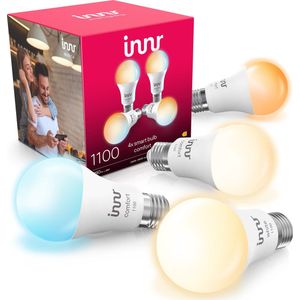 Innr Slimme E27 LED Lamp - Werkt met Philips Hue*, Amazon Echo (4e gen) - Smart Lamp Warm tot Koel Wit - LED Lamp - Smart Bulb Zigbee - Dimbaar - 1190 lumen - 4 Pack