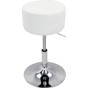 1 Barkruk Barstoel in Kunstleer,kantoor kruk 360 °draaibaar en Verstelbare,Wit BH14ws-1