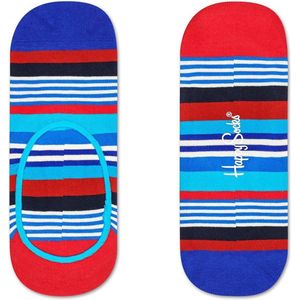 Happy Socks Liner Multi Stripe Kousevoetje - Blauw/Rood - Maat 41-46