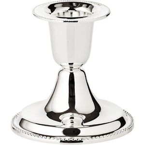 Perla kaarsenhouder (H 7 cm) elegant verzilverd - kaarsenhouder voor tafeldecoratie - kaarsenhouder voor conische kaarsen, lange kaarsen in zilver, kaarsdecoratie aanslagbestendig