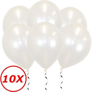 Witte Ballonnen Feestversiering Metallic Verjaardag 10 stuks Bruiloft Wit Ballon