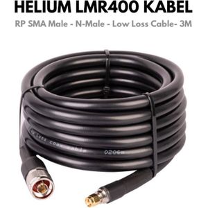 Helium Antennekabel - LMR 400 / LMR400 - 3 meter - Low Loss Kabel - Helium Miner - Lora - N-Male to RP SMA Male - Helium Antenne - Coax