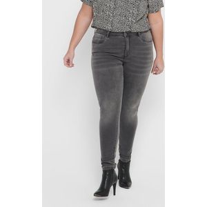 ONLY CARMAKOMA High Waist Skinny Jeans CARAUGUSTA Grijs Faded