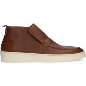 Manfield - Heren - Cognac leren boots - Maat 44