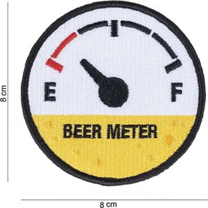 Embleem stof Beer meter met klittenband