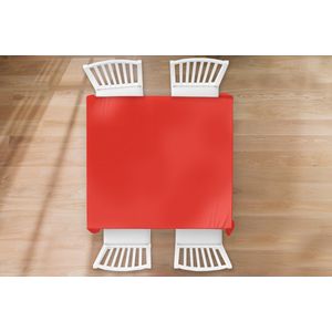 Tafelkleed - Tafellaken - 120x120 cm - Rood - Kleur - Effen - Binnen en Buiten