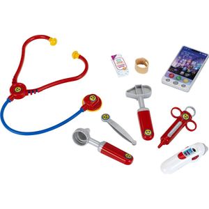 Klein Toys artsenkoffer - incl. smartphone en speelgoedinstrumenten - rood blauw