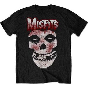 Misfits - Blood Drip Skull Heren T-shirt - S - Zwart