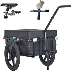 Fietsaanhanger 70L | Robuuste Transport Aanhanger voor Fietsen | Ideaal voor Hobby's en Tuinders