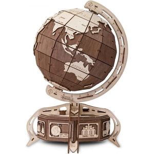 Eco-Wood-Art Globe - Houten Modelbouw - Bruin