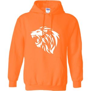 Oranje Koningsdag Hoodie ""Leeuw"" Maat XL - Unisex - Oranje Kleding - Hoody - Nederland Feestkleding - Koningsdag