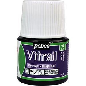 Glasverf - Transparan Glanzend - Pebeo Vitrail Transparant - 25 violet - 45 ml