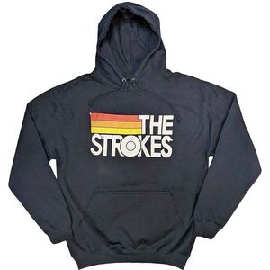 The Strokes - Logo & Stripes Hoodie/trui - L - Blauw