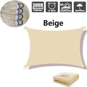 Grokos - Zonnedoek - Zonne Doek - Zonneluifel - Luifel Zonwering - Tuinbalkon en Terras - Weerbestendig - HDPE - Ademend - Schaduw Vierkant, 2x3m