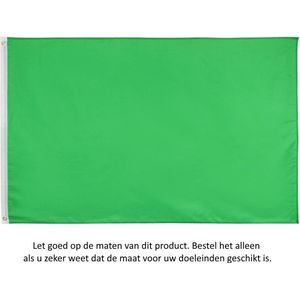 Effen Groene Vlag 150x90CM - Green Flag - Zelf beschilderen - Zelf Een Vlag Maken - Spandoek - Flag Polyester