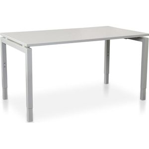 Rechthoek bureau instelbaar | Start Nevada | 160 x 80 cm | Frame wit - blad wit