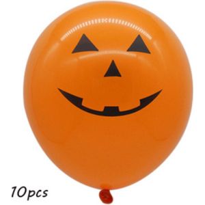 Pompoen face ballonnen Halloween (10 stuks) | Feest