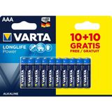 Varta - Varta Longlife Power AAA Alkaline Batterijen 20 Stuks