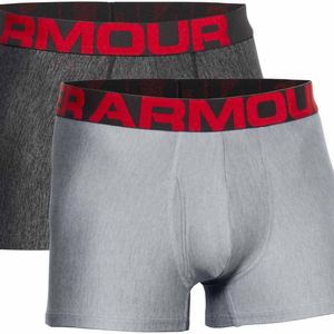 UNDER ARMOUR Tech 3´´ Boxerjock Bokser 2 Eenheden Heren - Mod Gray Light Heather / Jet Gray Light Heather - S