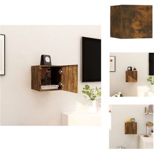 vidaXL Televisiewandmeubel - Classic - TV-meubel - Afmetingen- 30.5x30x30 cm - Materiaal- Bewerkt hout - Kleur- Gerookt eiken - Kast