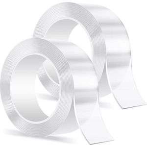 Dubbelzijdig plakband extra sterk nano-plakband transparant verwijderbare plakband voor tapijt fotolijsten keuken - 2 mm x 3 cm x 3 m