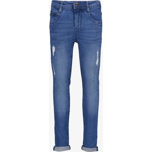 Unsigned jongens jeans met slijtageplekken - Blauw - Maat 170