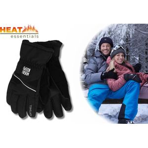 Skihandschoenen Heren - Ski Handschoenen Dames - Zwart L/XL - Unisex - Thermo Handschoenen - Waterdichte Handschoenen - Skihandschoenen Dames - Waterproof