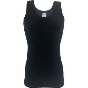 Heren onderhemd - SQOTTON® - 100% katoen - Zwart - Maat XS